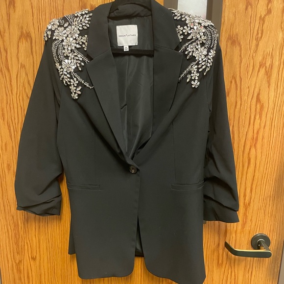 Gibson Latimer Black Crystal Embellished Blazer - Picture 2 of 5